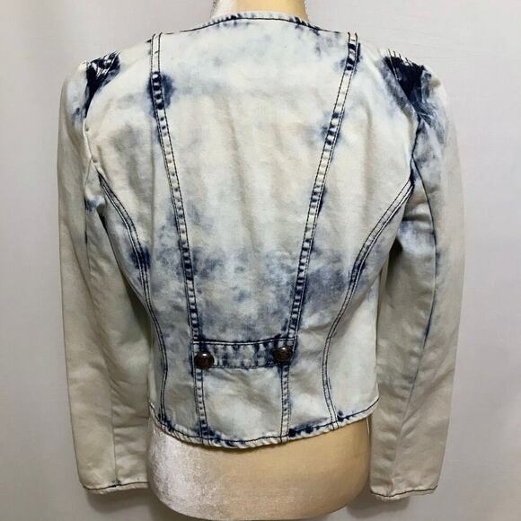 Forever 21 Stone Wash Jean Jacket Juniors L Women M - Picture 8 of 12